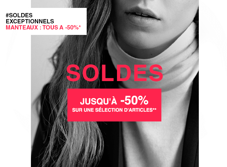 SOLDES Jusqu'à -50% sur une sélection d'articles**