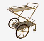 Charriot bar pliant déserte laiton
