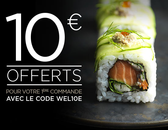 10€ offerts pour votre 1ere commande avec le code Wel10E